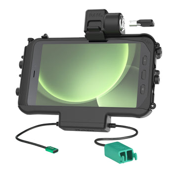 RAM-HOL-SAM58CPKLT-2AU:RAM-HOL-SAM58CPKLT-2AU_1:RAM® Thin-Dock™ Locking Power + Dual USB Dock for Tab Active5 & 3