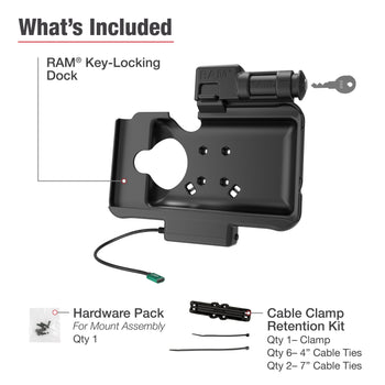 RAM-HOL-SAM58CPKLU:RAM-HOL-SAM58CPKLU_4:RAM Key Locking USB-C Powered Dock for Samsung Tab Active5 & 3