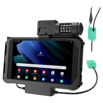 RAM-HOL-SAM58PD2CLU:RAM-HOL-SAM58PD2CLU_1:RAM Combo Locking Power + Dual USB Dock for Tab Active5 & 3