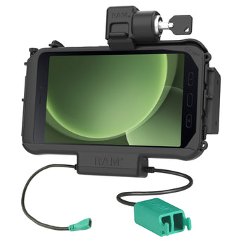 RAM-HOL-SAM58PD2KLNU:RAM-HOL-SAM58PD2KLNU_1:RAM Locking Modular Power + Dual USB Dock for Tab Active5 & 3
