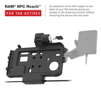 RAM-HOL-SAM58PD2KLTU:RAM-HOL-SAM58PD2KLTU_5:RAM Thin-Dock™ Locking Power + Dual USB Dock for Tab Active5 & 3