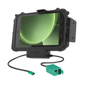 RAM-HOL-SAM60CPN-2AU:RAM-HOL-SAM60CPN-2AU_1:RAM® EZ Roll'r™ Modular Dual USB Dock for Samsung Tab Active5 & 3