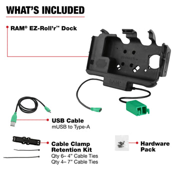 RAM-HOL-SAM60PD2NU:RAM-HOL-SAM60PD2NU_4:RAM EZ Roll'r™ Modular Dual USB Dock for Samsung Tab Active5 & 3