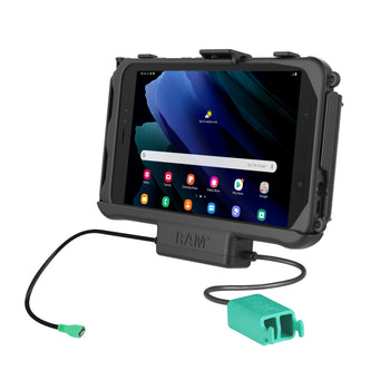 RAM-HOL-SAM60PD2U:RAM-HOL-SAM60PD2U_1:RAM EZ Roll'r™ Dual USB Dock for Samsung Tab Active5 & 3
