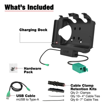 RAM-HOL-SAM60PD2U:RAM-HOL-SAM60PD2U_6:RAM EZ Roll'r™ Dual USB Dock for Samsung Tab Active5 & 3