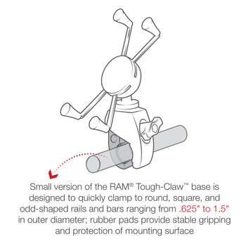 RAM-HOL-UN10-400U:RAM-HOL-UN10-400U_5:RAM X-Grip Large Phone Mount with RAM Snap-Link™ Tough-Claw™
