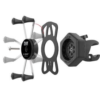 RAM-HOL-UN10-462-400:RAM-HOL-UN10-462-400_5:RAM X-Grip Large Phone Mount with Vibe-Safe™ & Small Tough-Claw™