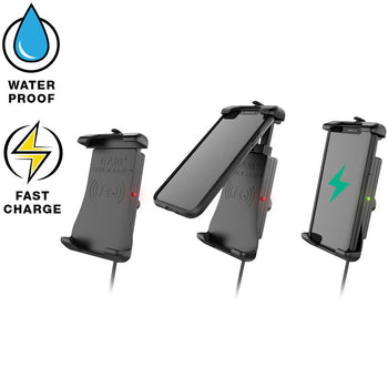 RAM-HOL-UN14WB-V7M-1:RAM-HOL-UN14WB-V7M-1_2:RAM® Quick-Grip™ 15W Waterproof Wireless Charging Holder with Charger