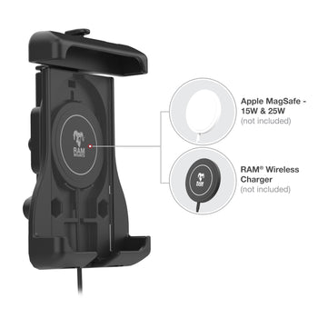 RAM-HOL-UN15WU:RAM-HOL-UN15WU_3:RAM Quick-Grip™ Holder for iPhone 12 Series + MagSafe