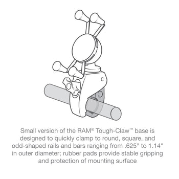 RAM-HOL-UN7-400:RAM-HOL-UN7-400_4:RAM X-Grip Phone Mount with RAM Snap-Link™ Tough-Claw™