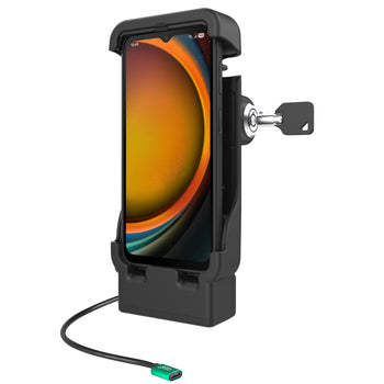 RAM-HOL-V15-SAM84PLU:RAM-HOL-V15-SAM84PLU_1:RAM® Powered Locking Vehicle Dock for XCover7 Pro & 6 Pro Without Case