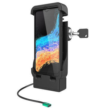 RAM-HOL-V15-SAM84PLU:RAM-HOL-V15-SAM84PLU_1:RAM Powered Locking Vehicle Dock for XCover7 Pro & 6 Pro Without Case