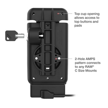 RAM-HOL-V15-ZE38PLU:RAM-HOL-V15-ZE38PLU_5:RAM Powered Locking Vehicle Dock for Zebra EM45