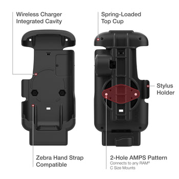 RAM-HOL-ZE17-NP-2U:RAM-HOL-ZE17-NP-2U_6:RAM Form-Fit Dock for Zebra TC53 & TC58