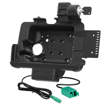 RAM-HOL-ZE20PD2KLU:RAM-HOL-ZE20PD2KLU_2:Locking RAM Tough-Dock™ Power + Dual USB for Zebra ET401 & ET4x 8"