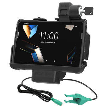 RAM-HOL-ZE20PKL-CAU:RAM-HOL-ZE20PKL-CAU_1:Locking RAM Tough-Dock™ Power + USB-C & USB-A for Zebra ET401 & ET4x 8"