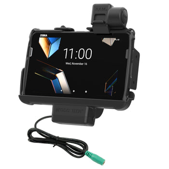 RAM-HOL-ZE20PNLLU:RAM-HOL-ZE20PNLLU_1:RAM Tough-Dock™ with Latch for Zebra ET401 & ET4x 8"