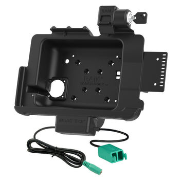 RAM-HOL-ZE21PD2KLU:RAM-HOL-ZE21PD2KLU_2:Locking RAM Tough-Dock™ Power + Dual USB for Zebra ET401 & ET4x 10"