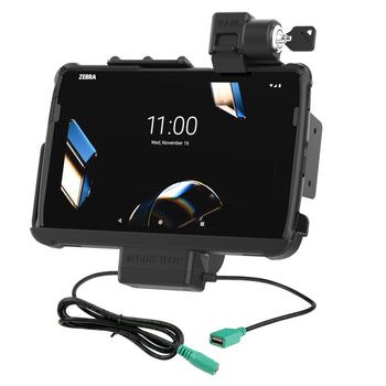 RAM-HOL-ZE21PDKLU:RAM-HOL-ZE21PDKLU_1:Locking RAM Tough-Dock™ Power + Data for Zebra ET401 & ET4x 10"
