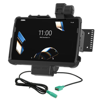 RAM-HOL-ZE21PDNLLU:RAM-HOL-ZE21PDNLLU_1:RAM Tough-Dock™ Power + Data with Latch for Zebra ET401 & ET4x 10"