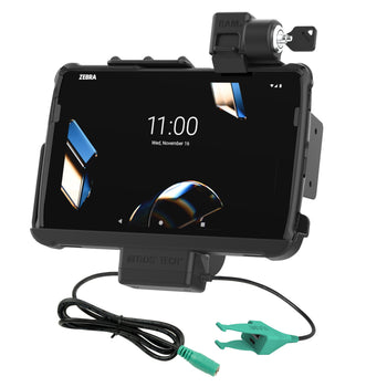 RAM-HOL-ZE21PKL-CAU:RAM-HOL-ZE21PKL-CAU_1:Locking RAM Tough-Dock™ + USB-C & USB-A for Zebra ET401 & ET4x 10"