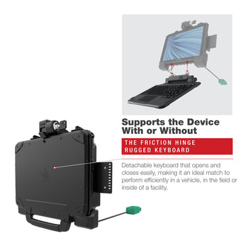 RAM-HOL-ZE22PD2LU:RAM-HOL-ZE22PD2LU_5:RAM Power + Dual USB Locking Dock for Zebra ET8x 2-in-1 Tablet