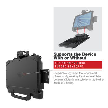 RAM-HOL-ZE22PLU:RAM-HOL-ZE22PLU_5:RAM Powered Locking Dock for Zebra ET8x 2-in-1 Tablet