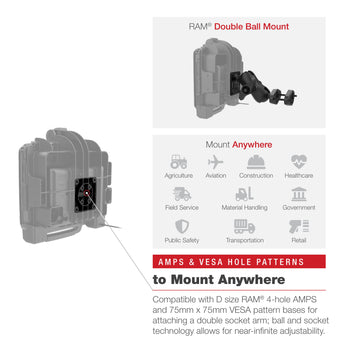RAM-HOL-ZE22PU:RAM-HOL-ZE22PU_7:RAM® Powered Dock for Zebra ET8x 2-in-1 Tablet