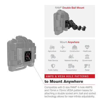 RAM-HOL-ZE22U:RAM-HOL-ZE22U_8:RAM Form-Fit Holder for Zebra ET8x 2-in-1 Tablet