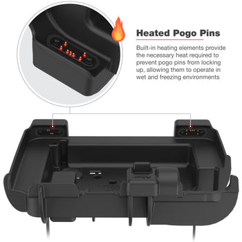 RAM-HOL-ZE25PD2HLU:RAM-HOL-ZE25PD2HLU_9:RAM Power + Dual USB Locking Dock for Zebra ET6x - Heated Pins