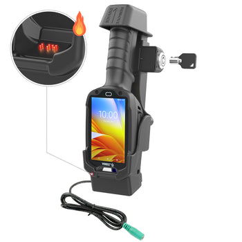 RAM-HOL-ZE26PHLU:RAM-HOL-ZE26PHLU_1:RAM Locking Powered Dock for Zebra TC8300 - Heated Pins