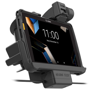 RAM-HOL-ZE44PD2LU:RAM-HOL-ZE44PD2LU_5:Locking RAM Tough-Dock™ Power + Dual USB for Zebra ET401 8"