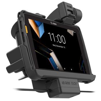 RAM-HOL-ZE44PD2U:RAM-HOL-ZE44PD2U_5:RAM Tough-Dock™ Power + Dual USB with Latch for Zebra ET401 8"