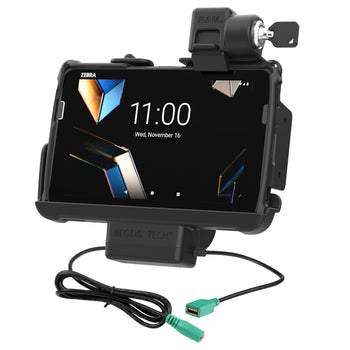 RAM-HOL-ZE44PDLU:RAM-HOL-ZE44PDLU_1:Locking RAM Tough-Dock™ Power + Data for Zebra ET401 8"