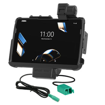 RAM-HOL-ZE45PD2U:RAM-HOL-ZE45PD2U_1:RAM Tough-Dock™ Power + Dual USB for Zebra ET401 10"