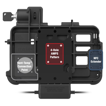 RAM-HOL-ZE46PD2LU:RAM-HOL-ZE46PD2LU_3:Locking RAM Thin-Dock™ + Dual USB for Zebra ET401 8"