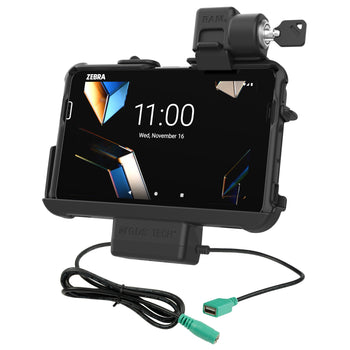 RAM-HOL-ZE46PDLU:RAM-HOL-ZE46PDLU_1:Locking RAM Thin-Dock + Data for Zebra ET401 8"