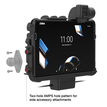 RAM-HOL-ZE47PD2LU:RAM-HOL-ZE47PD2LU_7:Locking RAM Thin-Dock™ + Dual USB for Zebra ET401 10"