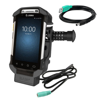 RAM-HOL-ZE7CLU:RAM-HOL-ZE7CLU_1:RAM Combo-Locking Form-Fit Powered Dock for Zebra TC70, 72, 75 & 77