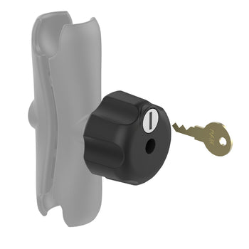 RAM-KNOB5L:RAM-KNOB5L_1:RAM Key Lock Knob with Brass Insert for C Size Socket Arms