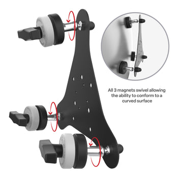 RAM-MAG48-3-PIV1U:RAM-MAG48-3-PIV1U_3:RAM Tough-Mag™ 48MM 3-Point Pivoting Magnetic Mounting Base