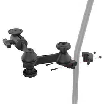 RAM-TB-471-SW2BU:RAM-TB-471-SW2BU_3:RAM 90-Degree Dual Swing Arm Mount with Ball for Tough-Bar™