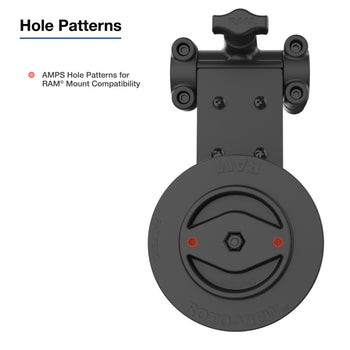 RAM-TB-FH1-PV4-ROTO1U:RAM-TB-FH1-PV4-ROTO1U_5:RAM Friction Hinge Mount for Tough-Bar™ with Roto-View™ & Pivot Feature