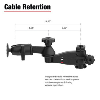 RAM-TB-FHA3-SW1BU:RAM-TB-FHA3-SW1BU_4:RAM Friction Hinge 6" Arm & 6" Swing Arm with Ball for Tough-Bar™