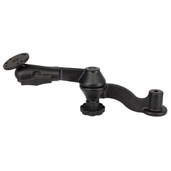 RAM-VB-109-6U:RAM-VB-109-6U_1:RAM® 12" Curved Double Swing Arm with Socket Arm & Round Plate