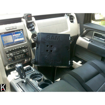 RAM-VB-109A-SW1:RAM-VB-109A-SW1_6:RAM® Laptop Mount with Adjust-A-Pole™ for '04-14 Ford F-150 + More