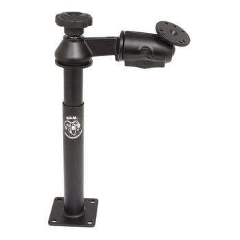 RAM-VP-SW2-89:RAM-VP-SW2-89_1:RAM Tele-Pole™ with 8" & 9" Poles, Single Swing Arm & Round Plate