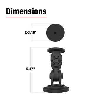 RAP-101-PV4-2P-NK-MAG88U:RAP-101-PV4-2P-NK-MAG88U_3:RAM Dual 90-Degree Pivot Magnetic Mount