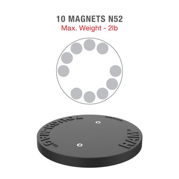 RAP-101-PV4-2P-NK-MAG88U:RAP-101-PV4-2P-NK-MAG88U_5:RAM Dual 90-Degree Pivot Magnetic Mount