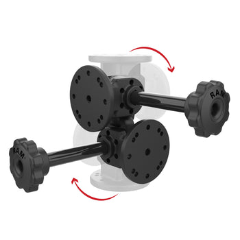 RAP-101-PV4-2PU:RAP-101-PV4-2PU_2:RAM Dual 90-Degree Pivot Mount with Knob